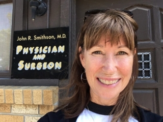 Dad's office sign girl by physician sign