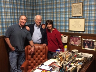 John, David and me at the office siblings