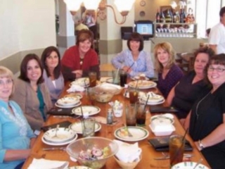 group of women having lunch