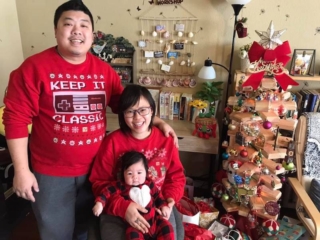 Chinese couple at Christmas
