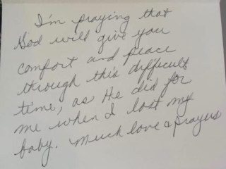 hand written note