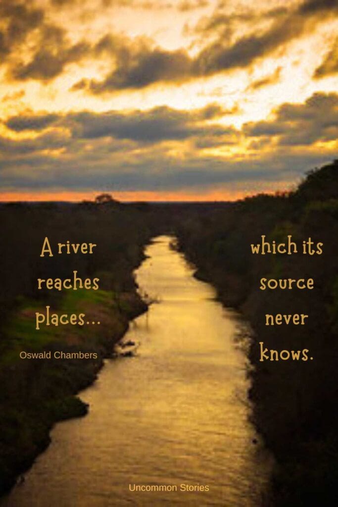 A river reaches places its source never knows.