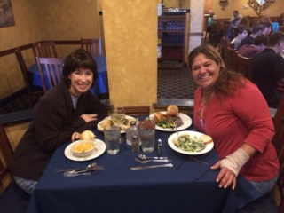 two women eating lunch